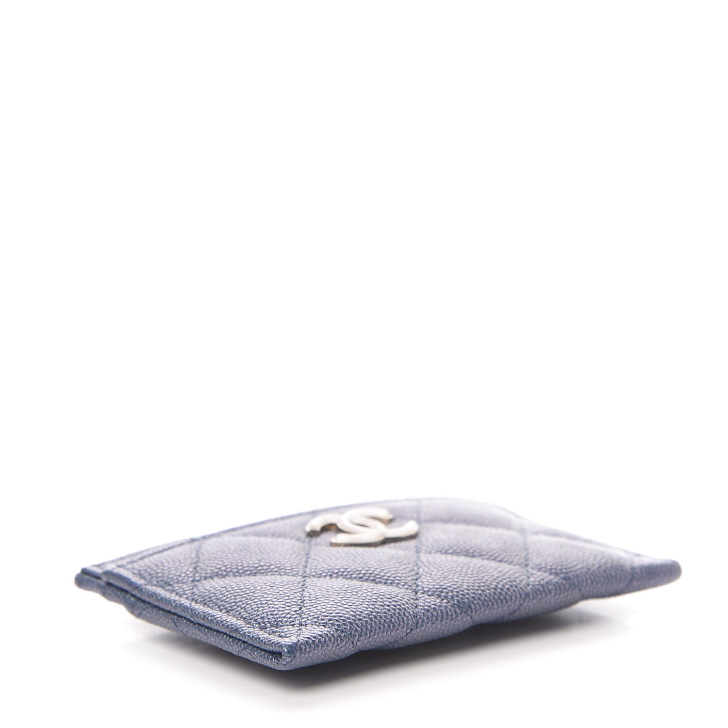 Chanel Iridescent Caviar Quilted Card Holder Dark Blue 4 of 9