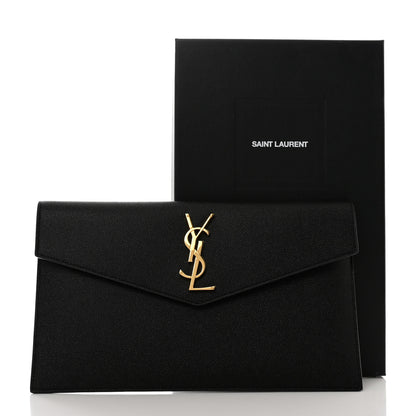 Saint Laurent Grain De Poudre Uptown Pouch Black 8 of 8