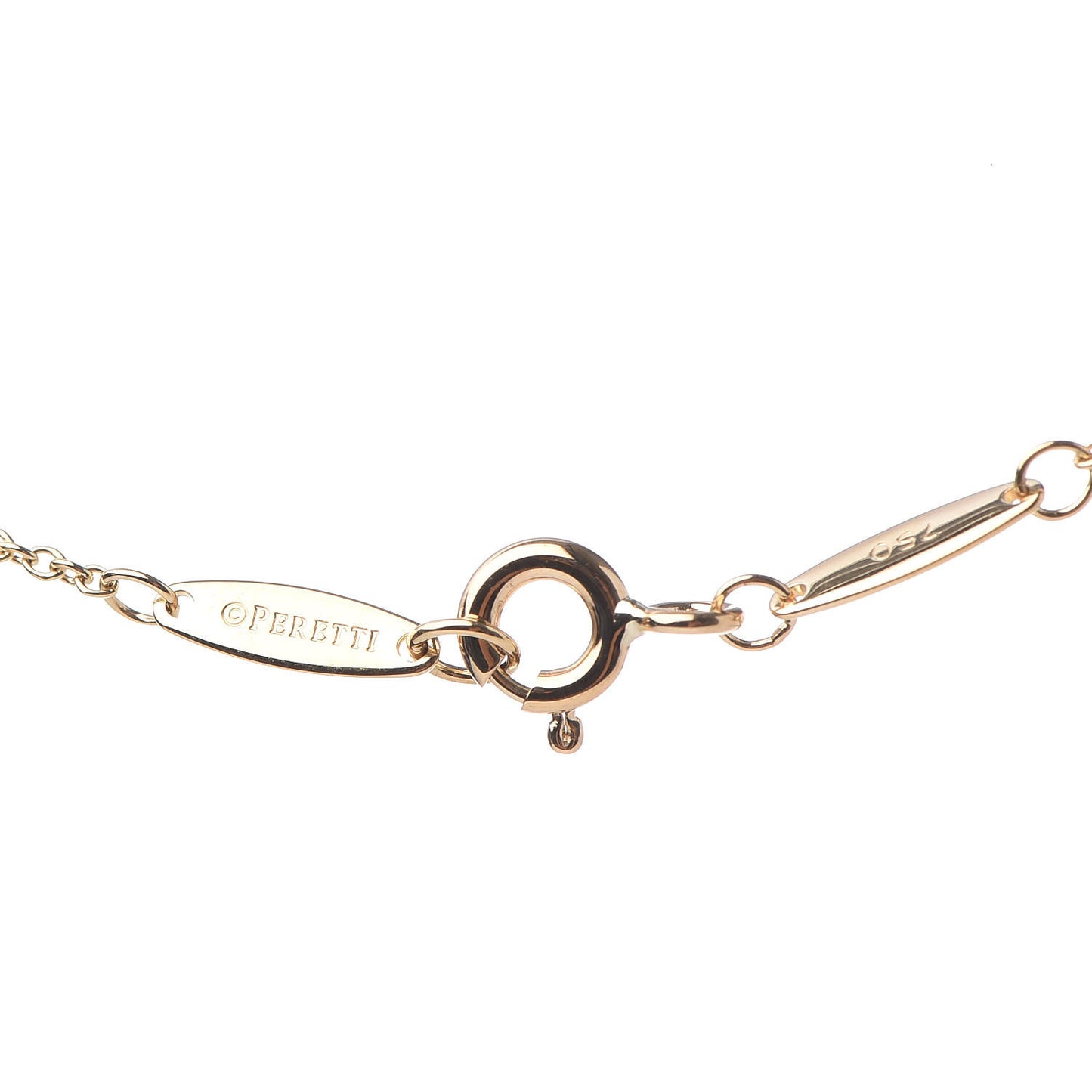 18K Yellow Gold Diamond .08ct Elsa Peretti Diamonds by the Yard Pendant Necklace