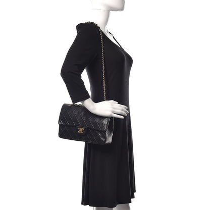 Chanel Lambskin Quilted Medium Double Flap Black 2 of 17