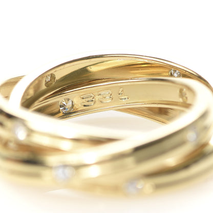 Cartier 18K Yellow Gold Diamond Constellation Trinity Ring 50 5.25 4 of 5