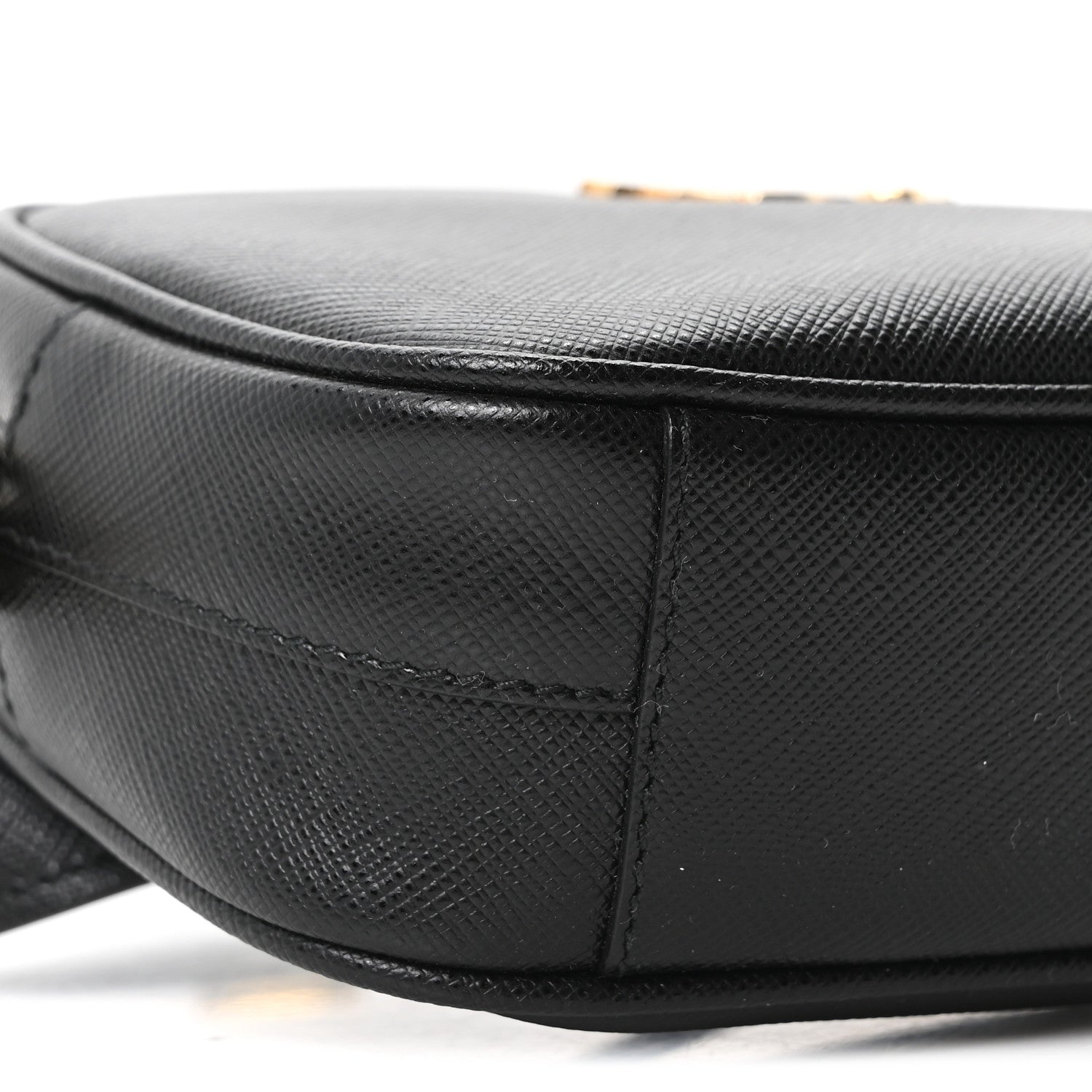 Prada Saffiano Lux Metal Belt Bag Black 8 of 9
