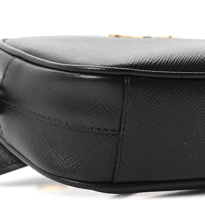 Prada Saffiano Lux Metal Belt Bag Black 8 of 9