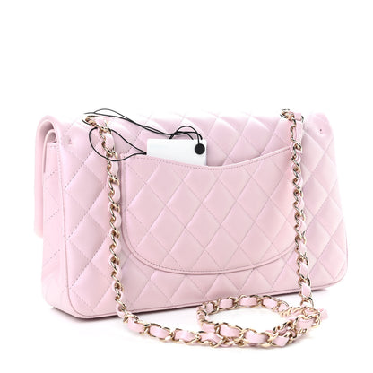Chanel Iridescent Calfskin Quilted Medium Double Flap Light Pink 3 of 11