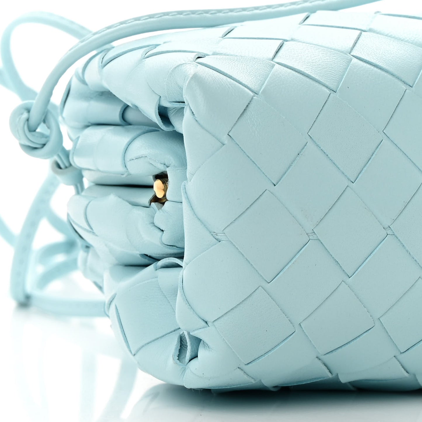 Nappa Intrecciato The Mini Pouch Topazio Silver