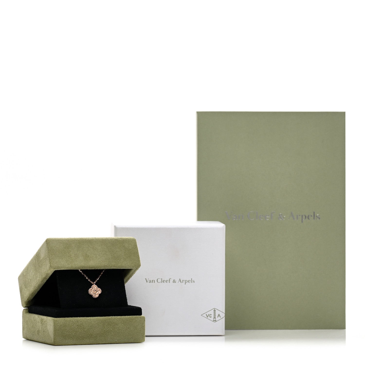 Van Cleef & Arpels 18K Rose Gold Sweet Alhambra Pendant Necklace 6 of 6