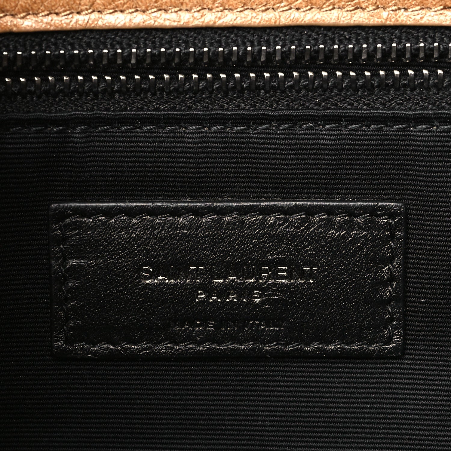 Saint Laurent Crinkled Calfskin Matelasse Monogram Medium Niki Chain Satchel Natural Tan 6 of 12