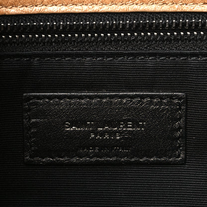 Saint Laurent Crinkled Calfskin Matelasse Monogram Medium Niki Chain Satchel Natural Tan 6 of 12
