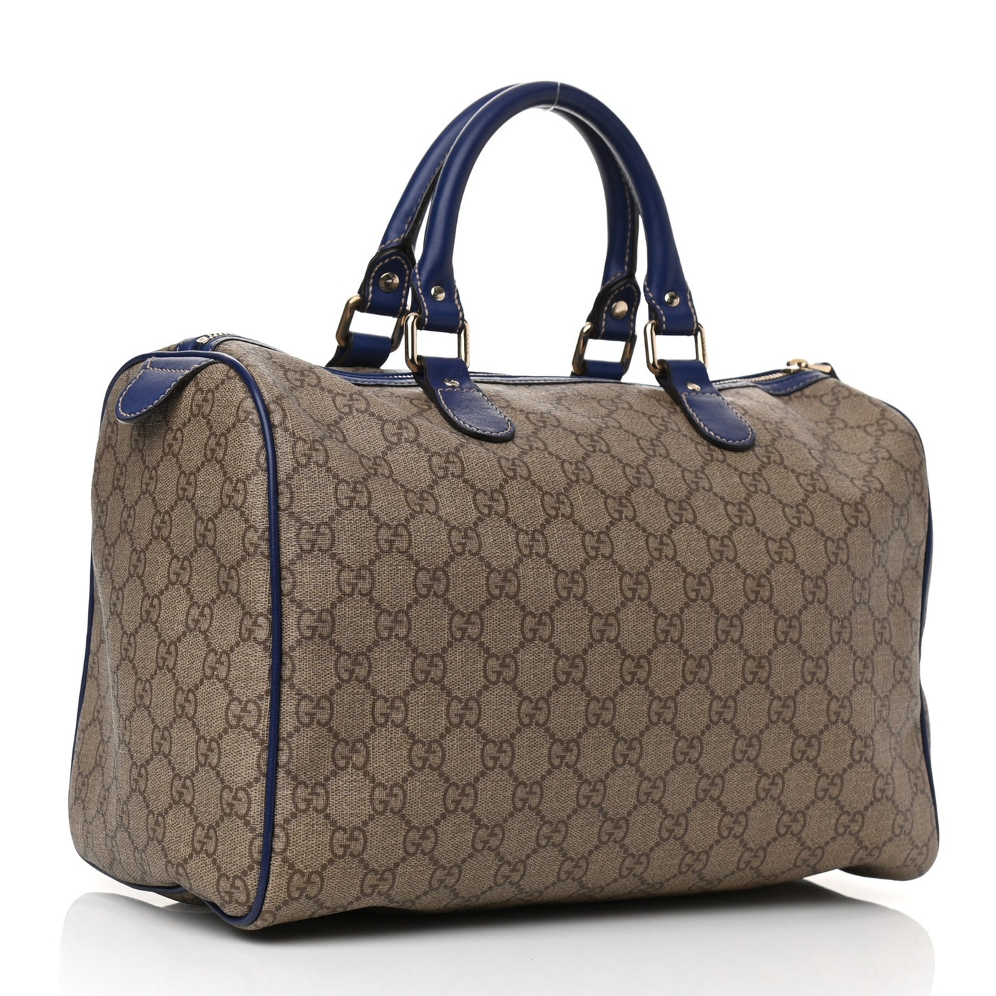 GG Plus Monogram Medium Boston USA Flag Unicef Duffle Blue