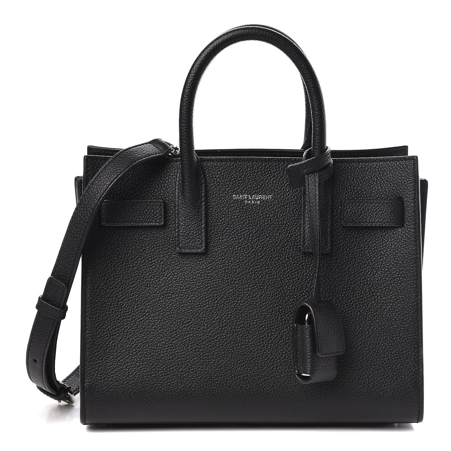 Grained Calfskin Nano Sac De Jour Black