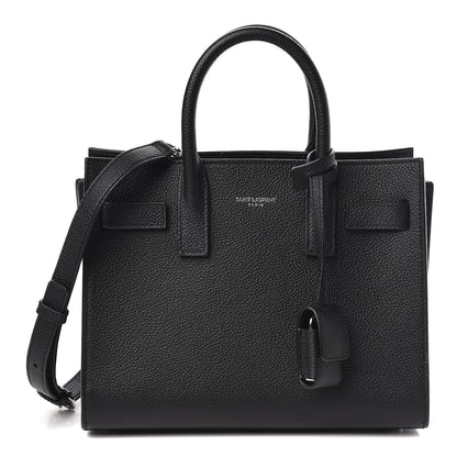Saint Laurent Grained Calfskin Nano Sac De Jour Black 1 of 10