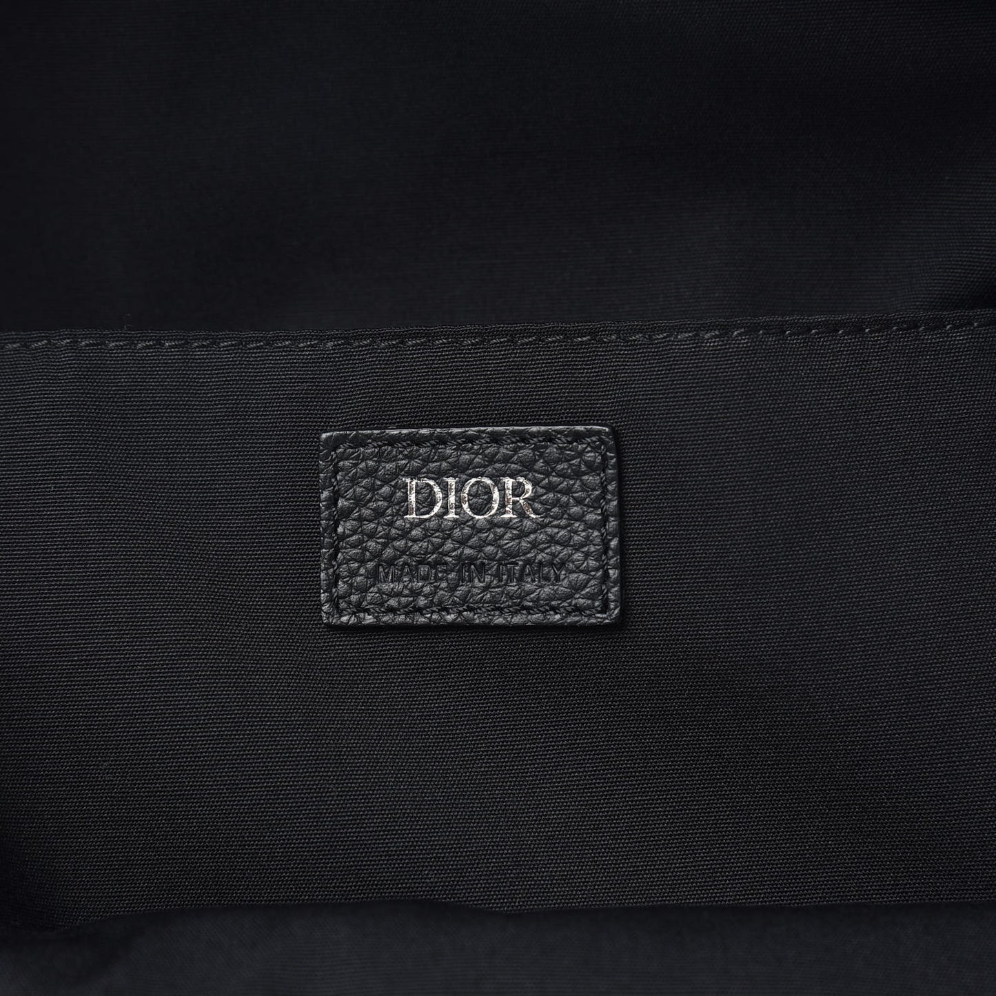 Oblique Calfskin Rider Backpack Beige Black