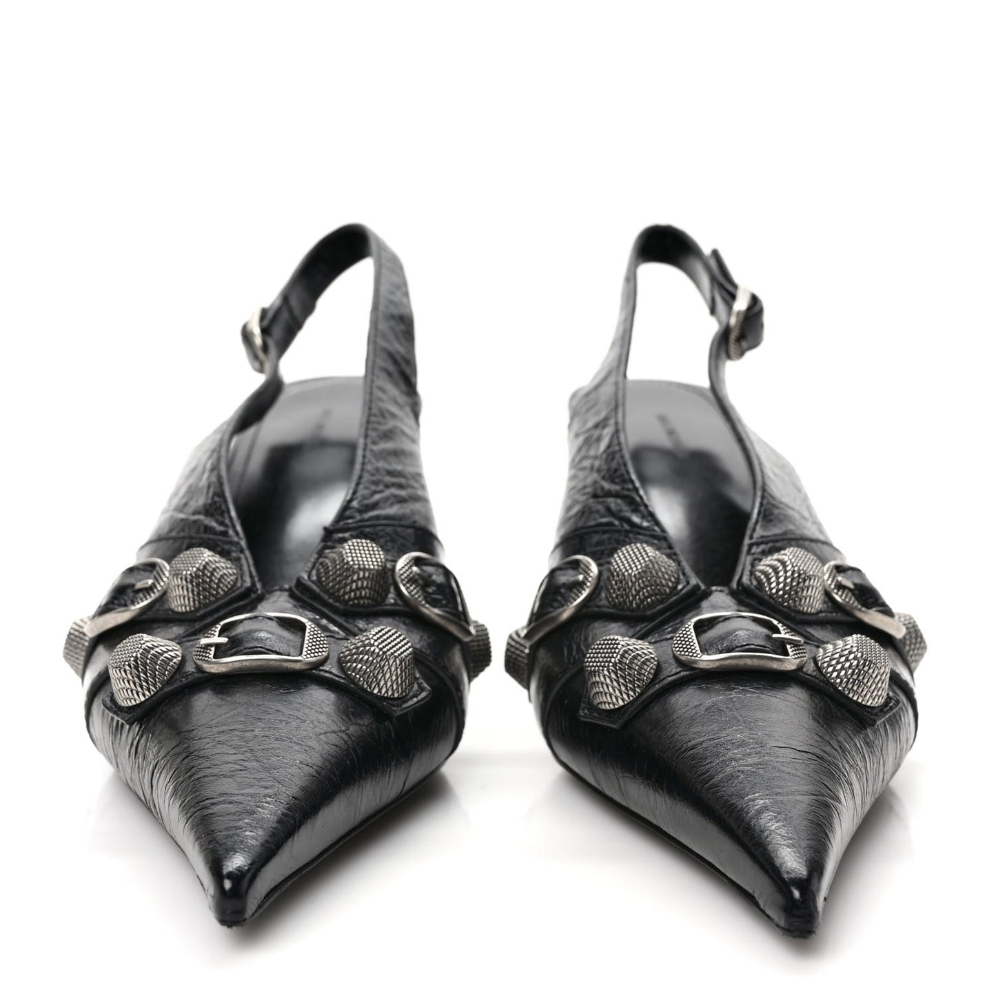 Agneau Arena Cagole 70mm Slingback Pumps 37 Black
