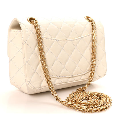 Chanel Aged Calfskin Quilted 2.55 Reissue Mini Flap White 3 of 10