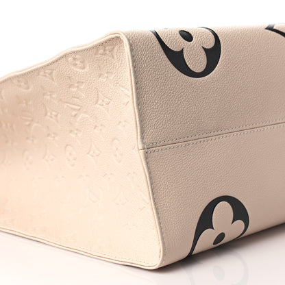 Louis Vuitton Empreinte Monogram Giant Crafty Onthego GM Creme Black 7 of 8