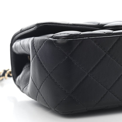 Chanel Lambskin Quilted Mini Rectangular Flap Black 8 of 9