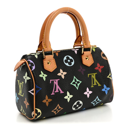 Louis Vuitton Monogram Multicolor Mini Sac HL Speedy Black 2 of 8