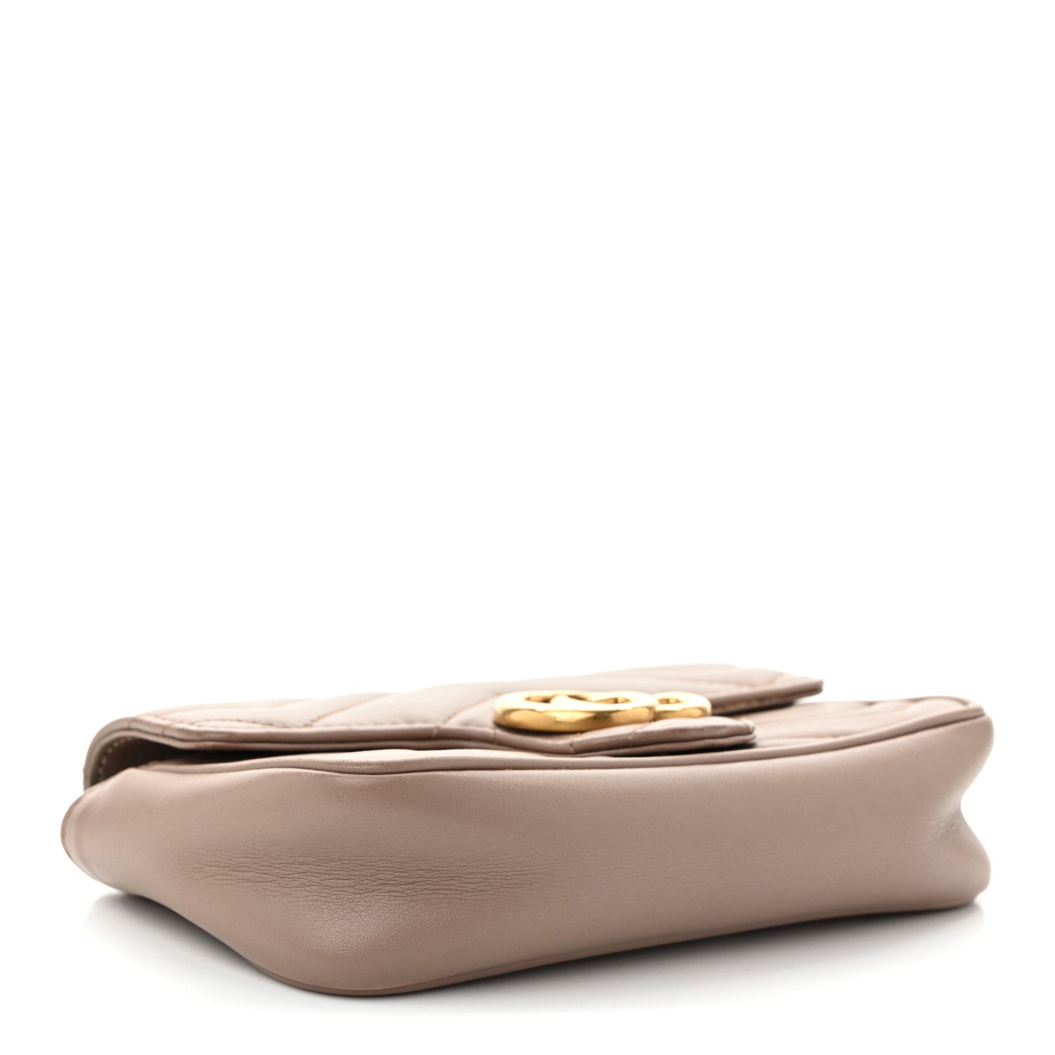 Gucci Calfskin Matelasse Super Mini GG Marmont Shoulder Bag Porcelain Rose 4 of 11