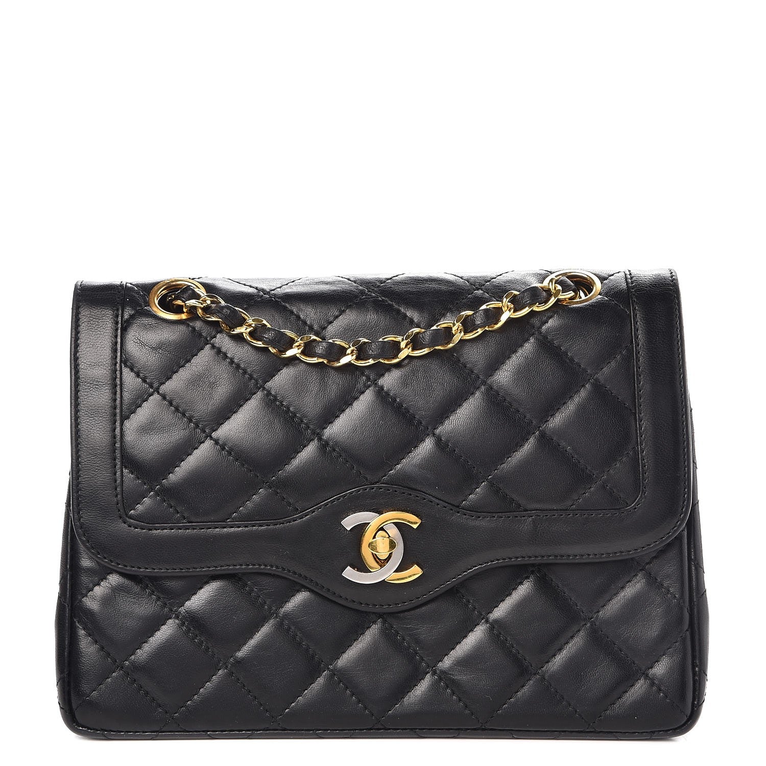 Chanel Lambskin Quilted Small Double Flap Black 1 of 9
