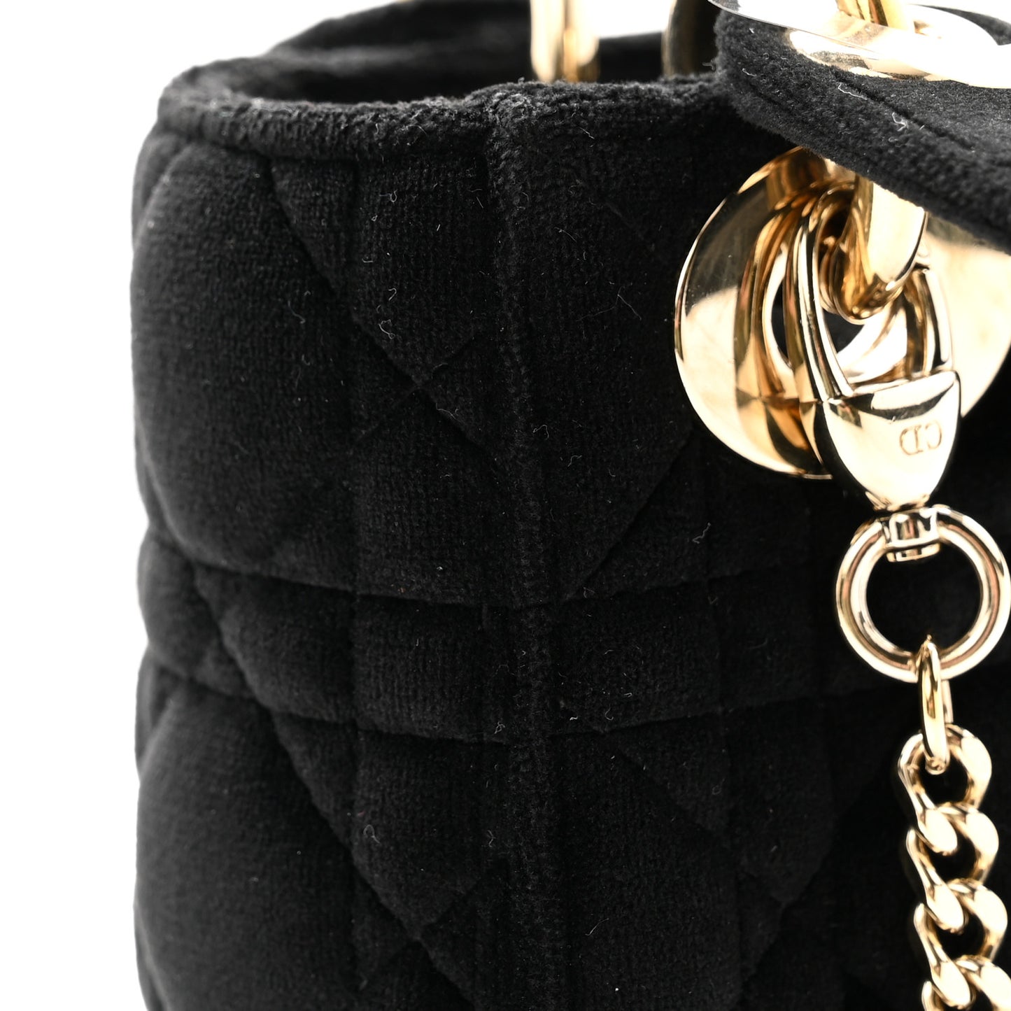 Velvet Mini Lady Dior Black