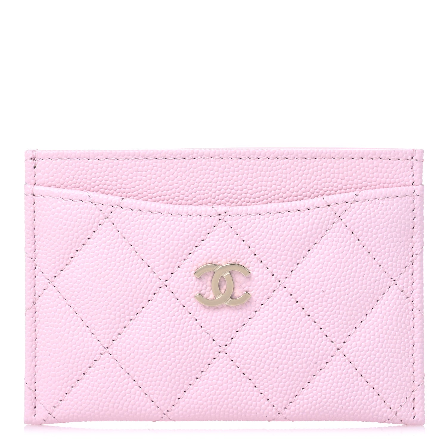 Chanel Caviar Quilted Card Holder Light Pink 1 of 9