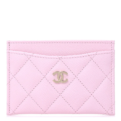 Chanel Caviar Quilted Card Holder Light Pink 1 of 9