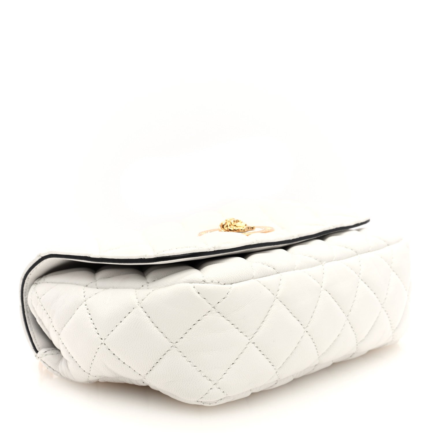 Versace Nappa Quilted Small Medusa Chain Crossbody White 4 of 9