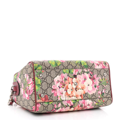 Gucci GG Supreme Monogram Blooms Small Boston Beige Multicolor Dry Rose 4 of 13