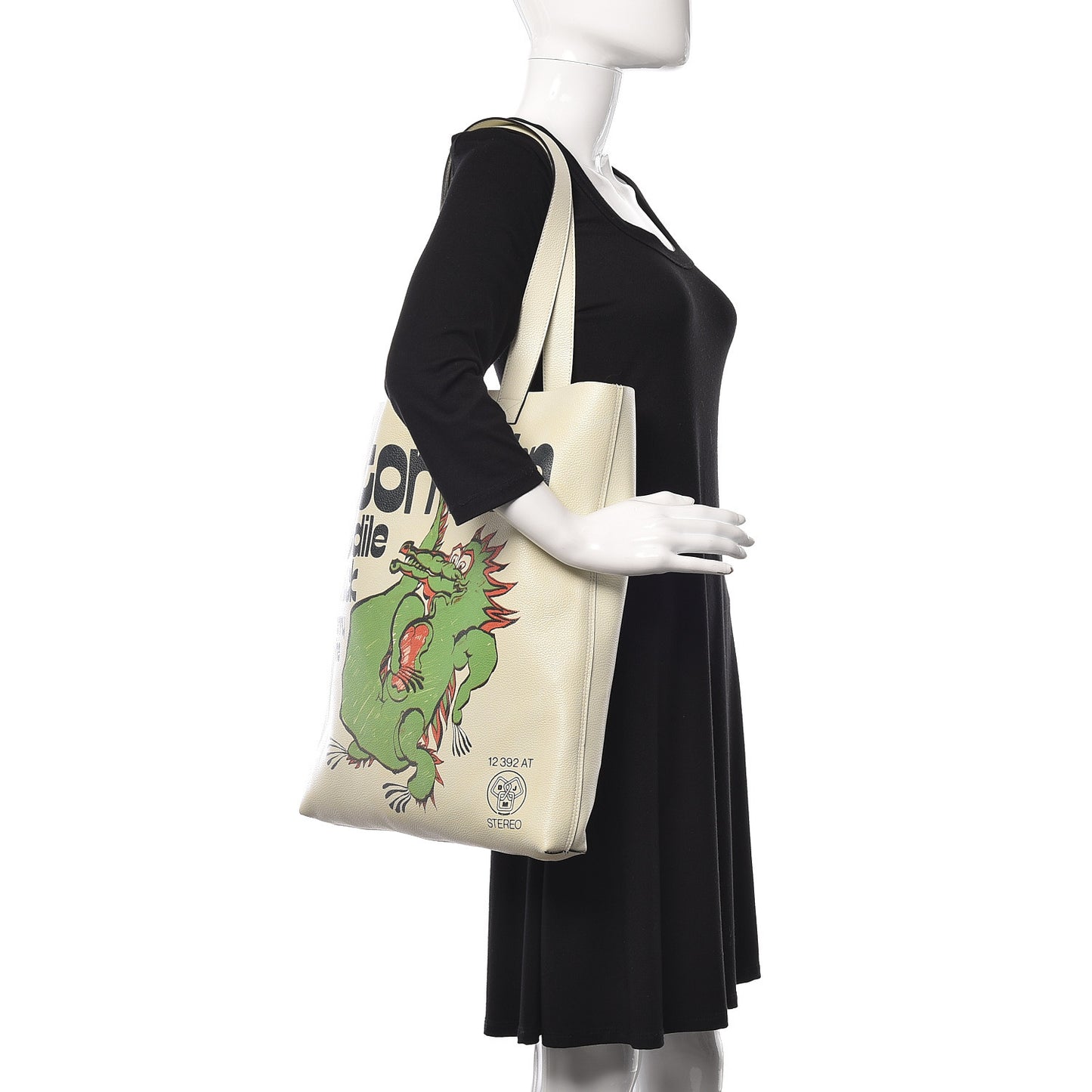 Calfskin Elton John Crocodile Rock Large Tote Off White