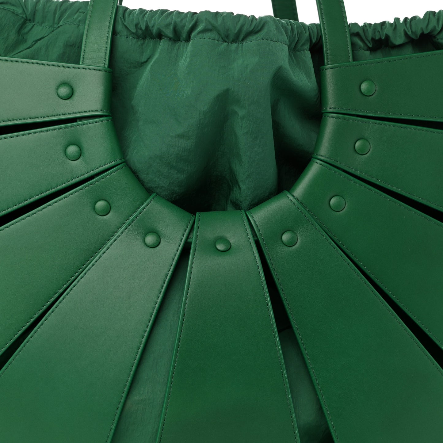 French Calfskin Large Shell Bag Racing Green