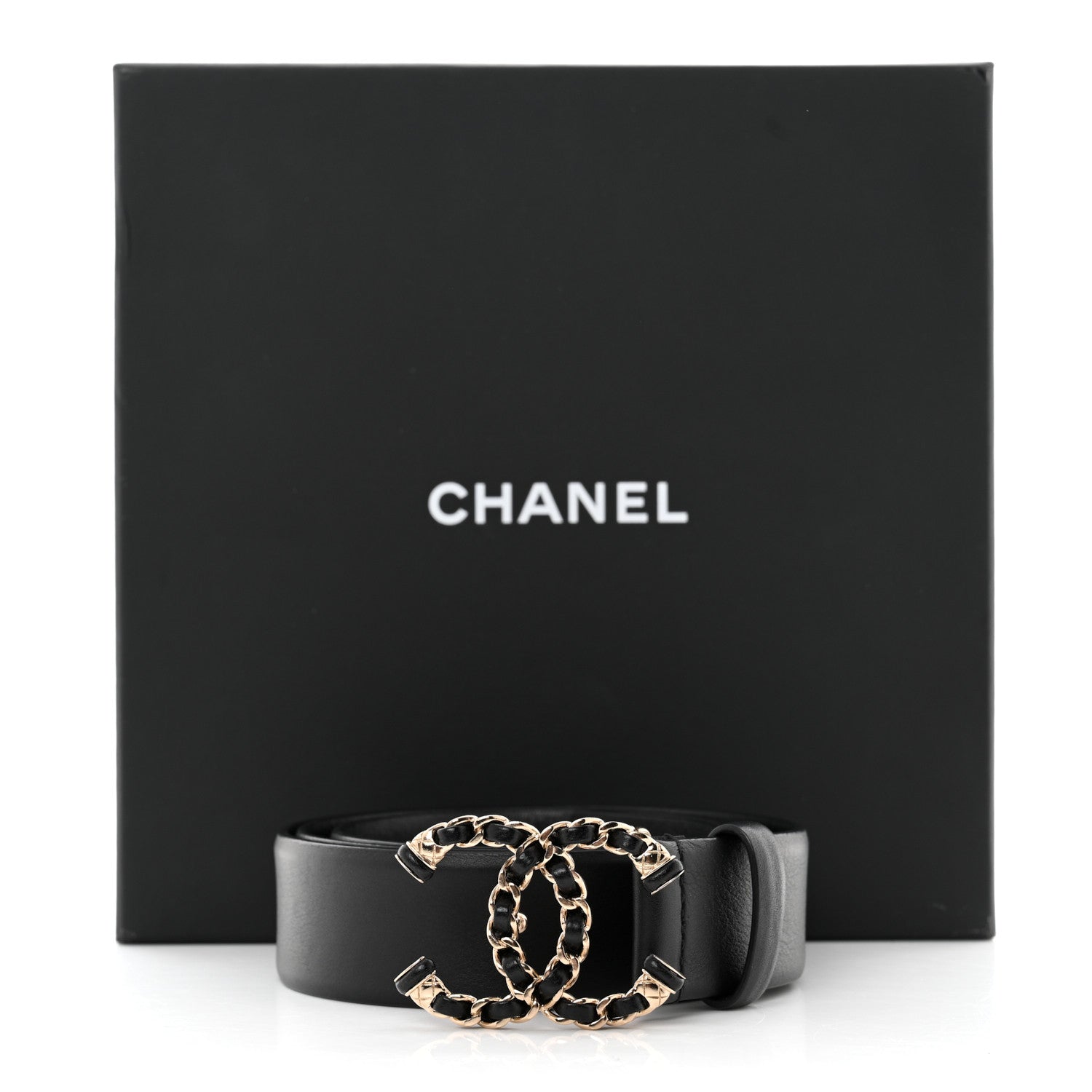 Chanel Calfskin CC Chain Belt 85 34 Black 6 of 6