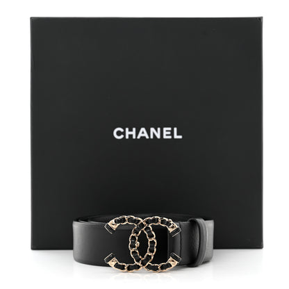 Chanel Calfskin CC Chain Belt 85 34 Black 6 of 6