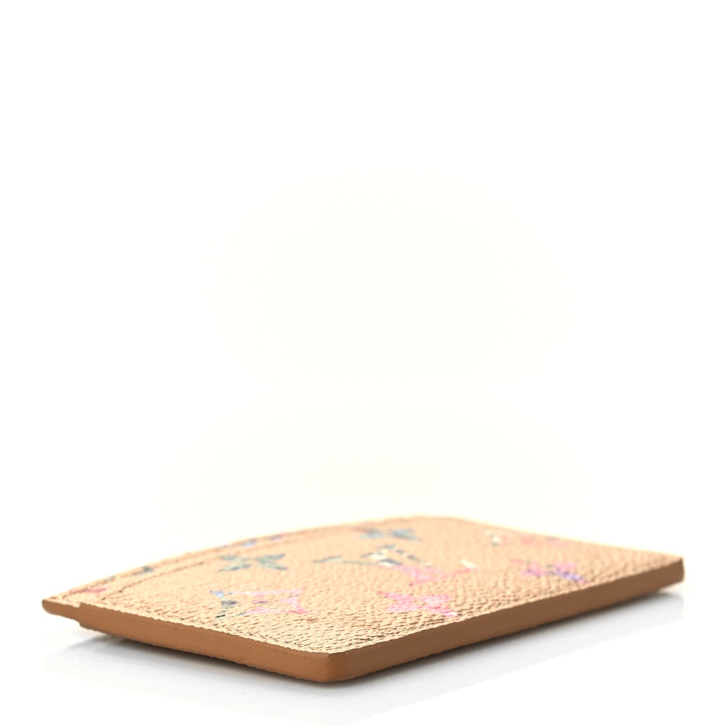 Metallic Monogram LV Garden Card Holder Gold