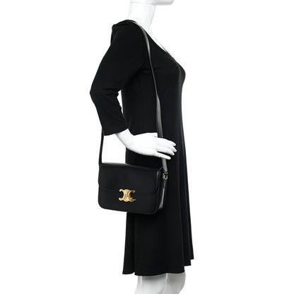 Celine Shiny Calfskin Medium Triomphe Black 2 of 10