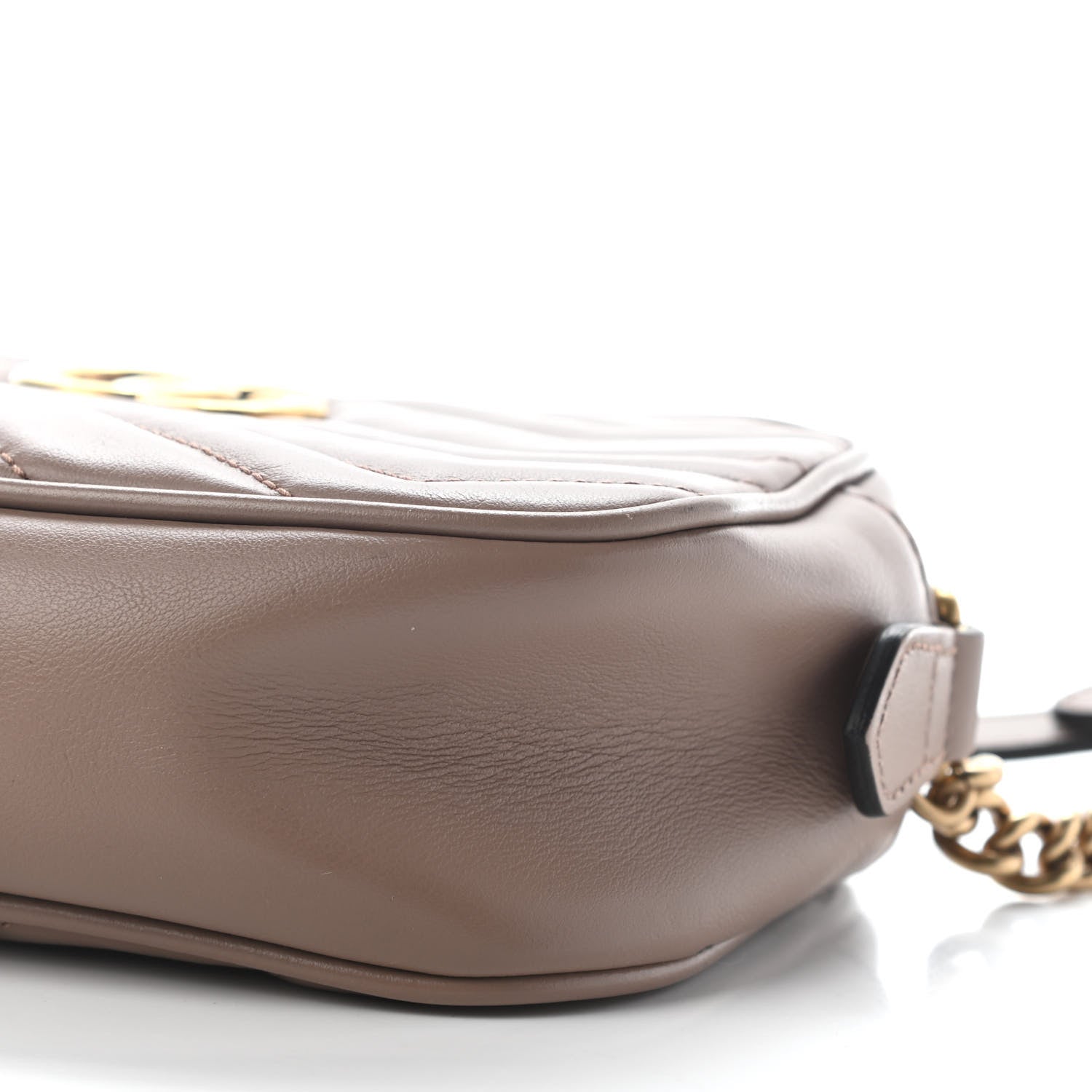 Gucci Calfskin Matelasse Mini GG Marmont Chain Shoulder Bag Porcelain Rose 8 of 9