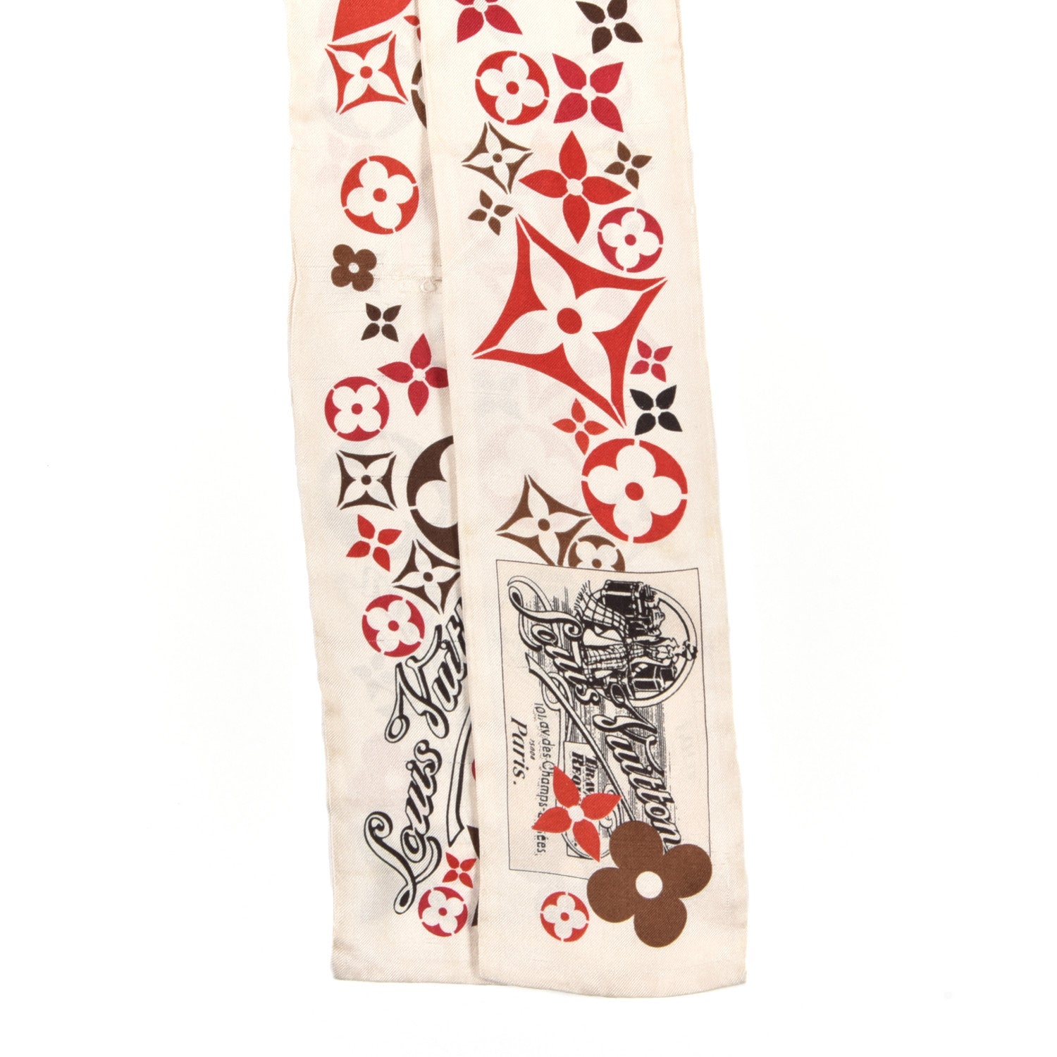 Louis Vuitton Silk Sweet Flower Bandeau Rouge 2 of 4