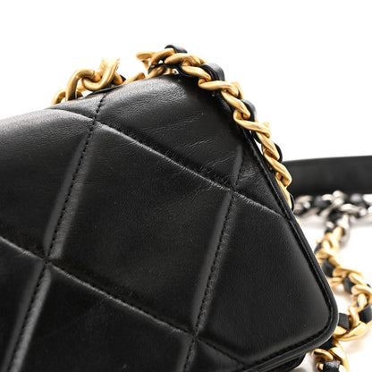 Chanel Lambskin Quilted Chanel 19 Wallet On Chain WOC Black 12 of 14