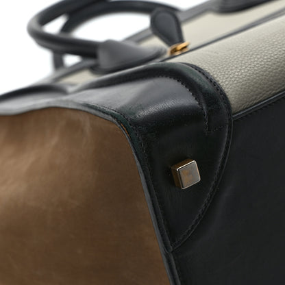 Celine Baby Grained Calfskin Nubuck Mini Tri-Color Luggage Khaki 9 of 11