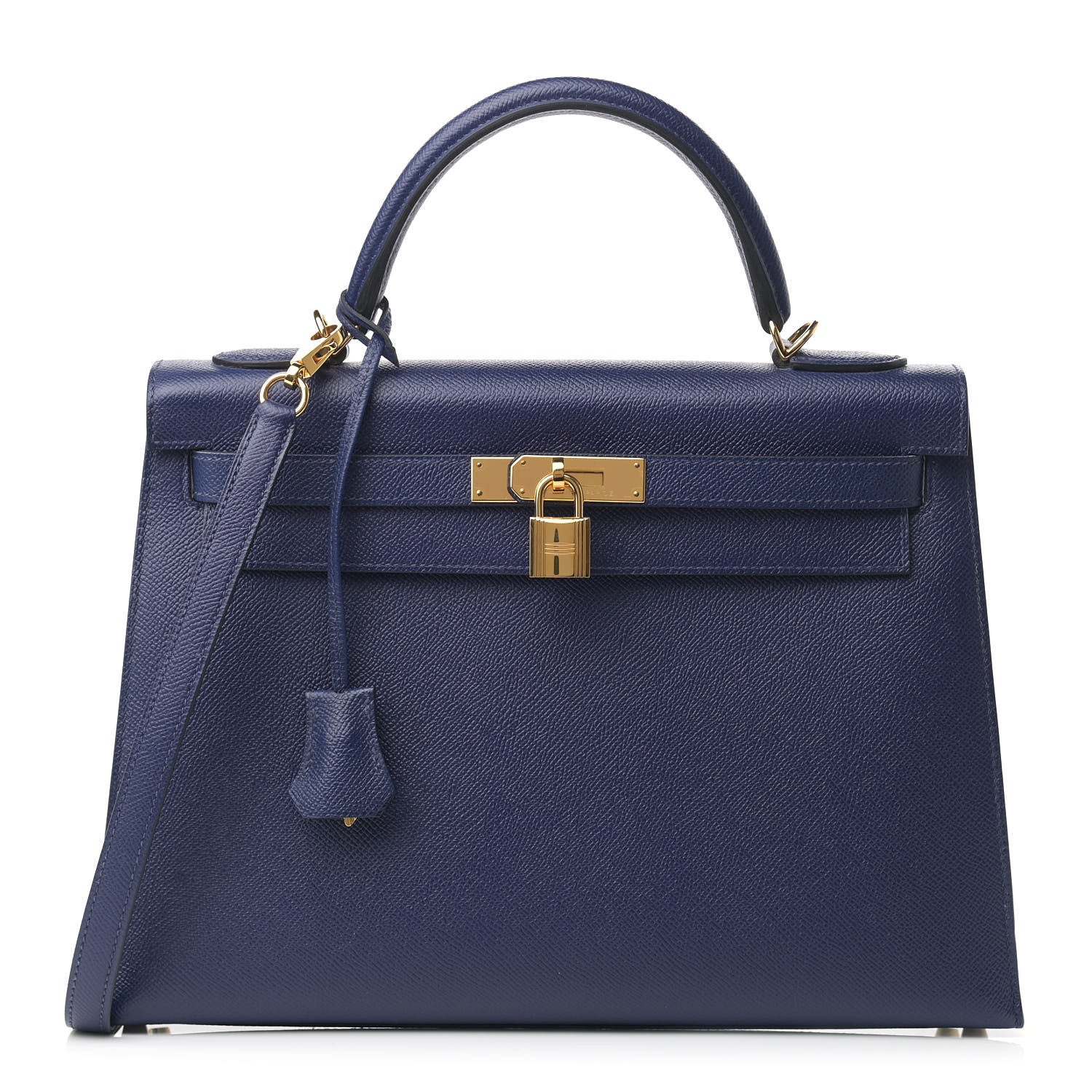 Hermes Epsom Kelly Sellier 32 Bleu Saphir 1 of 11