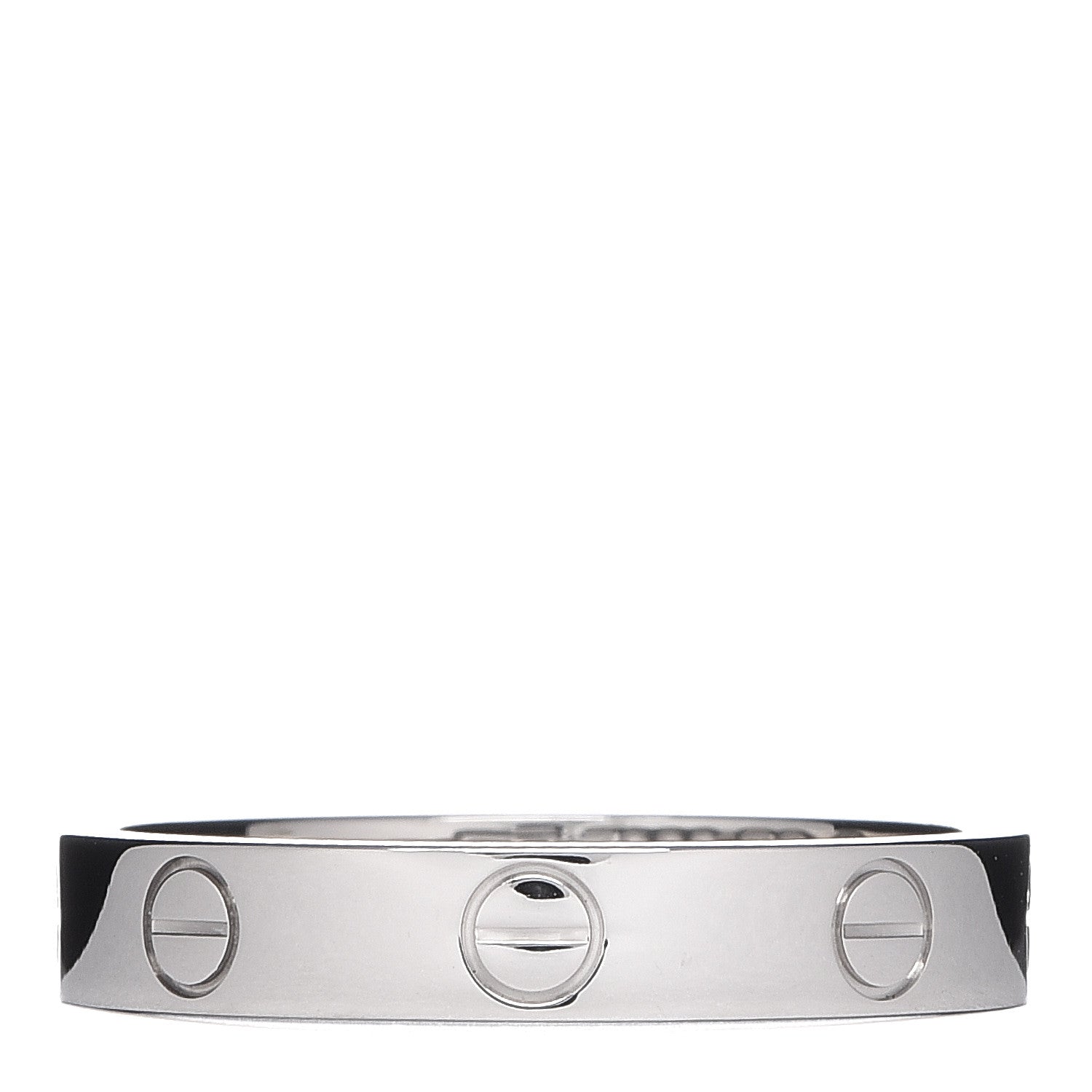 Cartier 18K White Gold 3.5mm LOVE Wedding Band Ring 55 7.25 3 of 4
