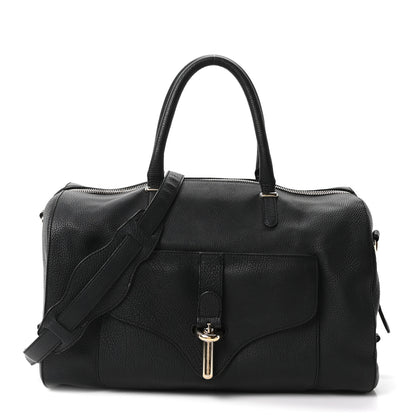 Balenciaga Grained Calfskin Tube Boston Bag Black 1 of 11
