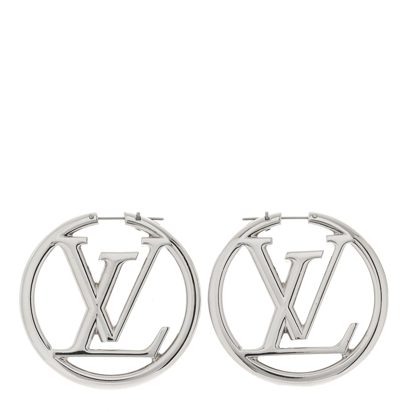 Palladium Louise Hoop Earrings Silver