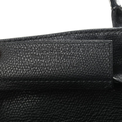 Balenciaga Grained Calfskin Plate Hardware Papier A6 Zip Around Tote Black 6 of 12