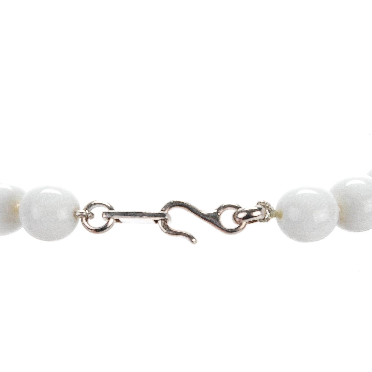 Resin Beaded Camellia CC Choker White