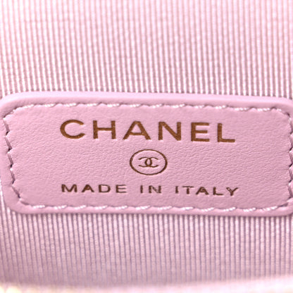 Chanel Caviar Quilted Small Vertical Coco Beauty Vanity Case With Chain Light Pink 5 of 9