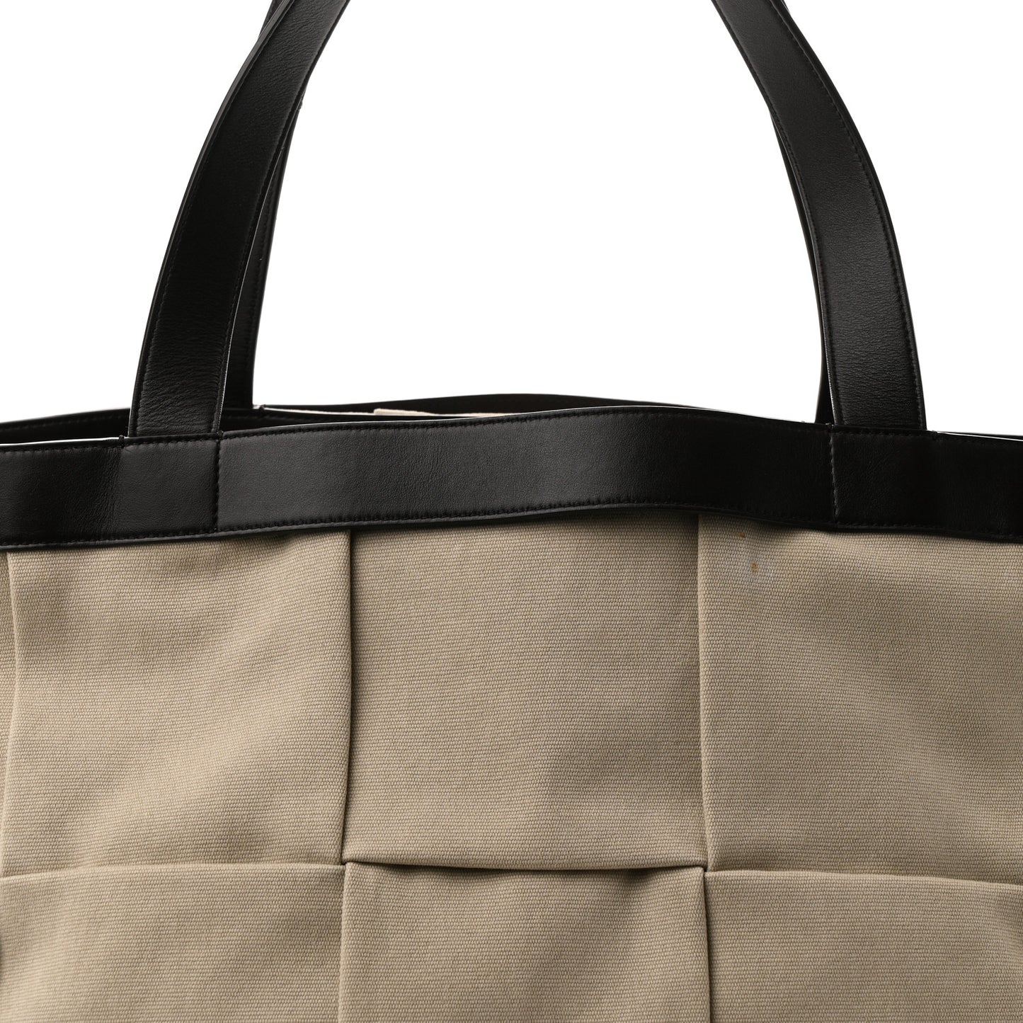 Canvas Nappa Intreccio Arco Tote Griege Fondant