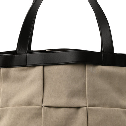 Bottega Veneta Canvas Nappa Intreccio Arco Tote Griege Fondant 8 of 11