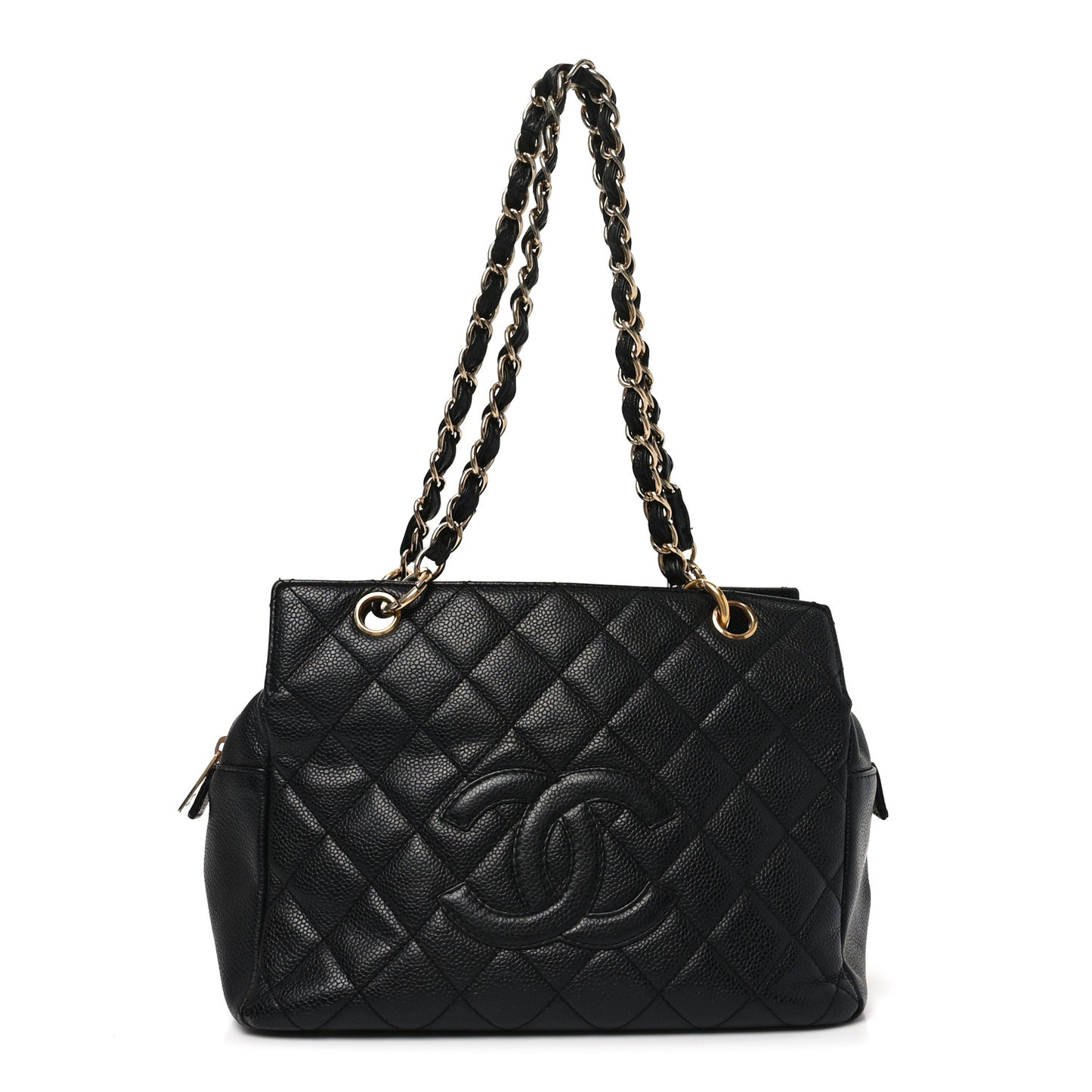 Caviar Quilted Petit Timeless Tote PTT Black