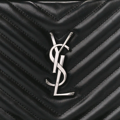 Saint Laurent Calfskin Matelasse Monogram Lou Camera Bag Black 9 of 12