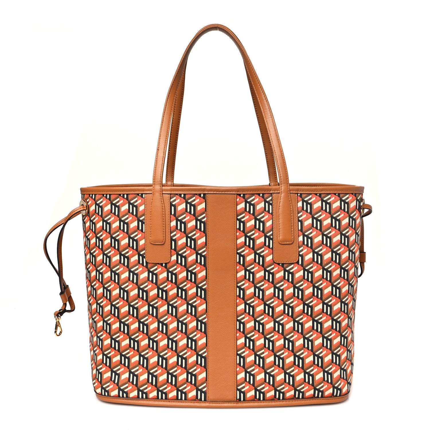 MCM Visetos Medium Liz Reversible Shopper Tote Cognac 4 of 16